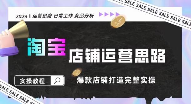 2023淘宝店铺运营全攻略：竞品分析，打造爆款店铺完整实操（附运营思维素材）-鼎誉项目网