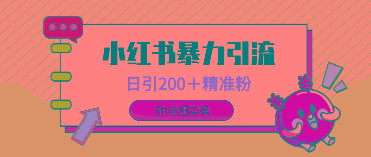 (9582期)小红书暴力引流大法，日引200＋精准粉，一键触达上万人，附详细实操-鼎誉项目网
