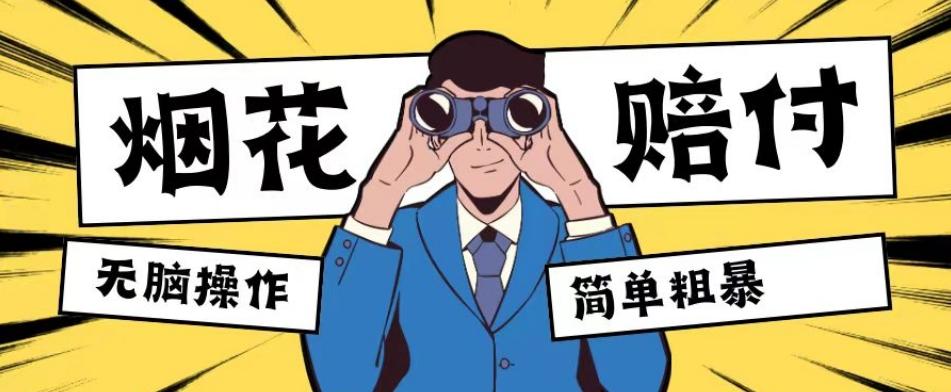 最新蓝海玩法，烟花爆竹赔付，单订单赔付200-500无脑操作【仅揭秘】-鼎誉项目网