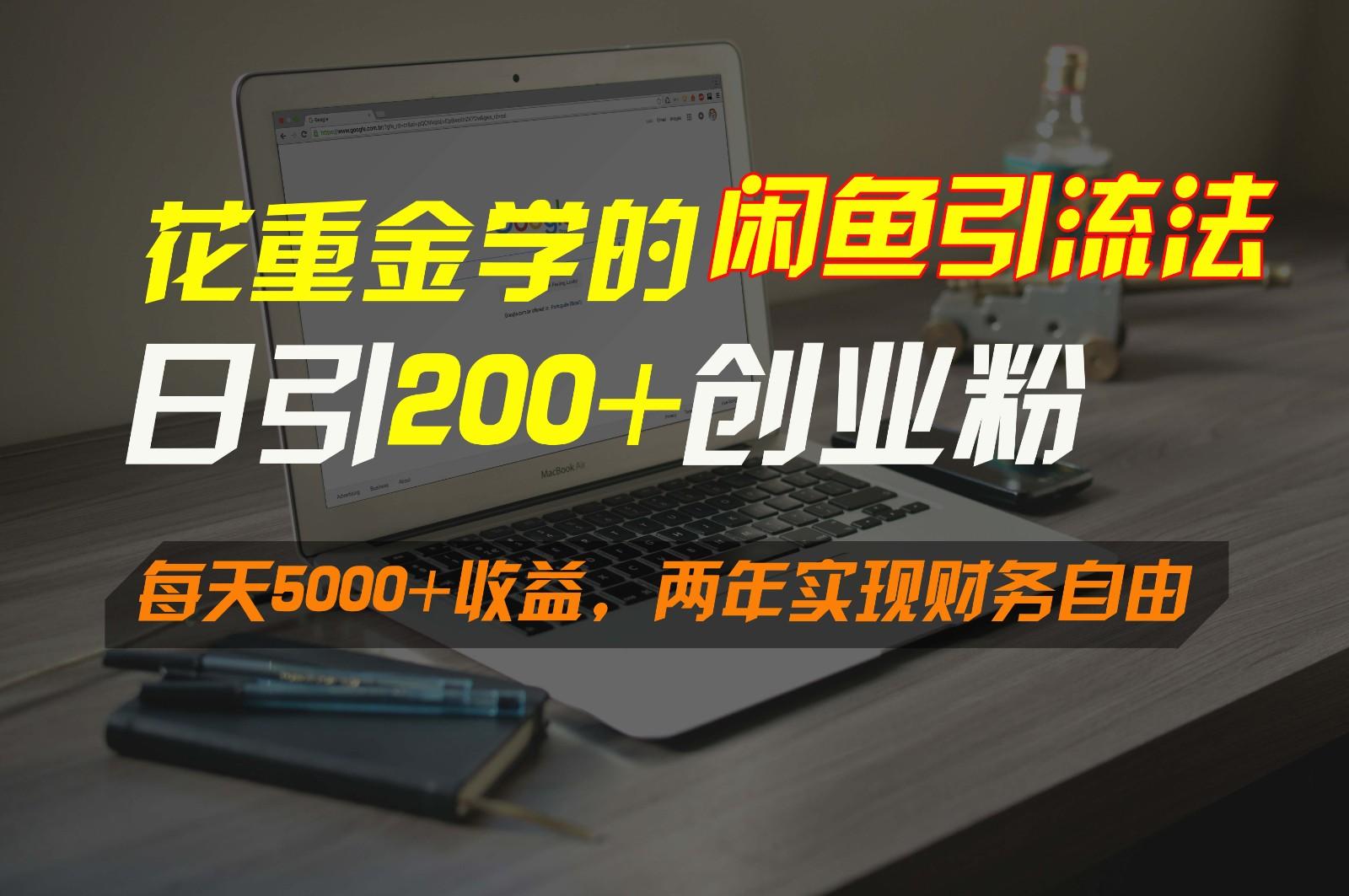 花重金学的闲鱼引流法，日引流300+创业粉，每天5000+收益，两年实现财务自由-鼎誉项目网