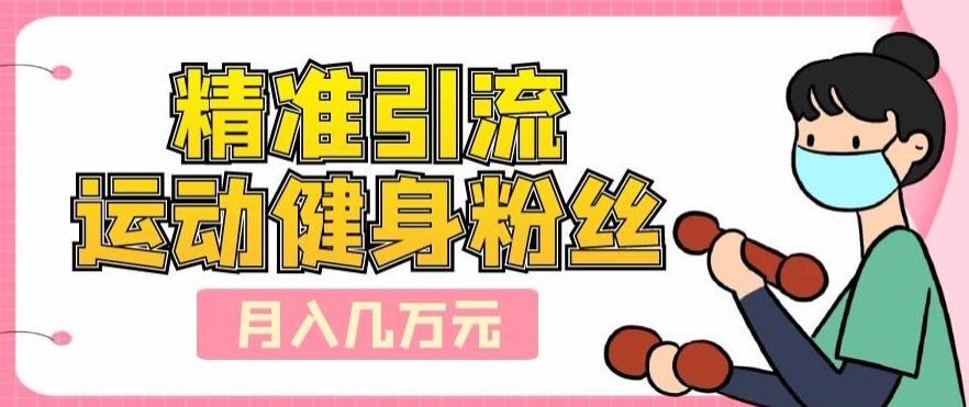 精准引流运动健身粉丝，轻松月入几万-鼎誉项目网