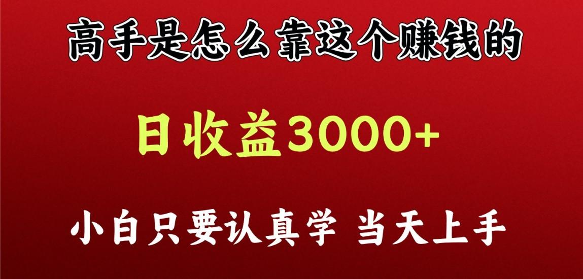 看高手是怎么赚钱的，一天收益至少3000+以上，小白当天上手-鼎誉项目网