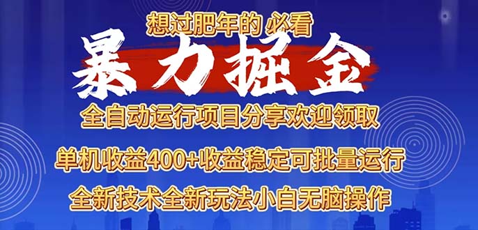 2025暴力掘金项目，想过肥年必看！-鼎誉项目网