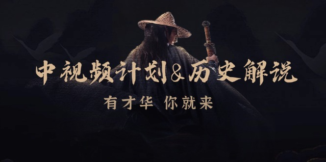 中视频计划历史解说，博主教你赚钱，涵盖素材、文案、音频、图像处理-鼎誉项目网