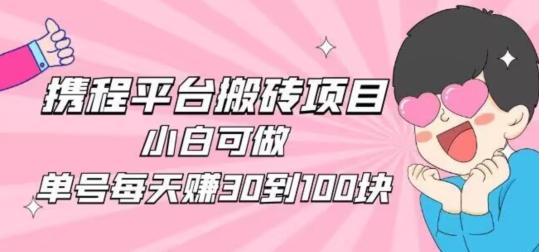 携程旅游搬砖新玩法，日入100+小白可直接上手-鼎誉项目网