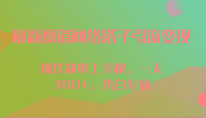 最新赛道网络搭子引流变现!!操作简单上手快，一天300+，小白专属-鼎誉项目网