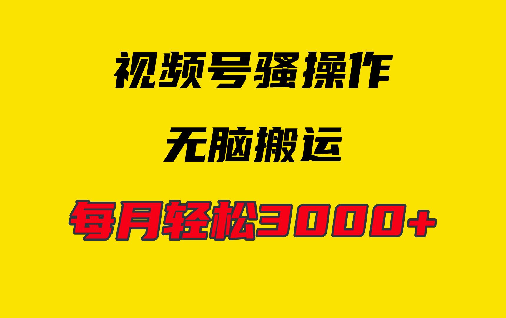 (9968期)4月最新视频号无脑爆款玩法，挂机纯搬运，每天轻松3000+-鼎誉项目网