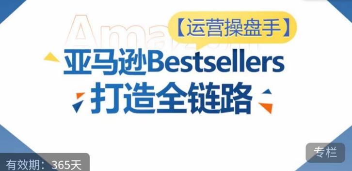 运营操盘手！亚马逊Bestsellers打造全链路，选品、Listing、广告投放全链路进阶优化-鼎誉项目网