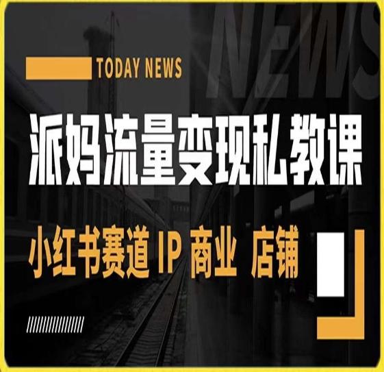 派妈流量变现私教课，小红书赛道IP  商业  店铺 -鼎誉项目网