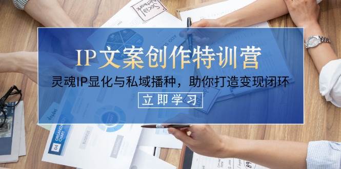 IP文案创作特训营,灵魂IP显化与私域播种,助你打造变现闭环(14节课)-鼎誉项目网