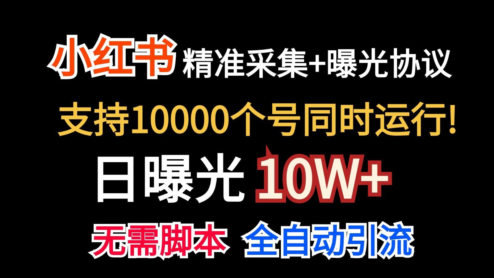 价值10万！小红书自动精准采集＋日曝光10w＋-鼎誉项目网