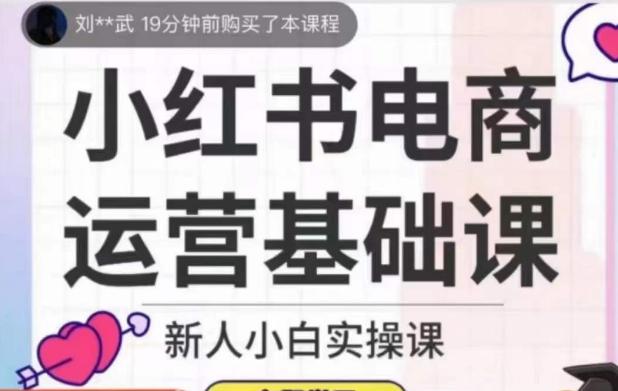 小红书电商运营基础课，新人小白实操课-鼎誉项目网