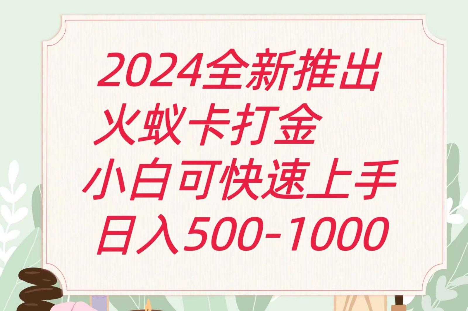 2024火蚁卡打金最新玩法和方案，单机日收益600+-鼎誉项目网