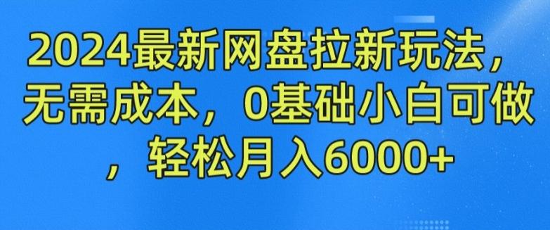 2024最新网盘拉新玩法，无需成本，0基础小白可做，轻松月入6000+【揭秘】-鼎誉项目网