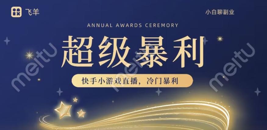 快手官方暴利冷门小游戏无人直播，小白一台电脑即可操作，轻松月入10w+-鼎誉项目网