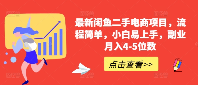 最新闲鱼二手电商项目，流程简单，小白易上手，副业月入4-5位数!-鼎誉项目网