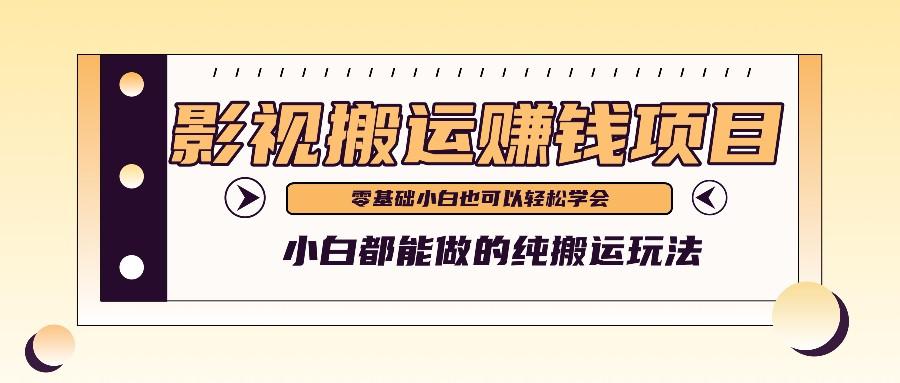 手把手教你操作影视搬运项目,小白都能做零基础也能赚钱-鼎誉项目网