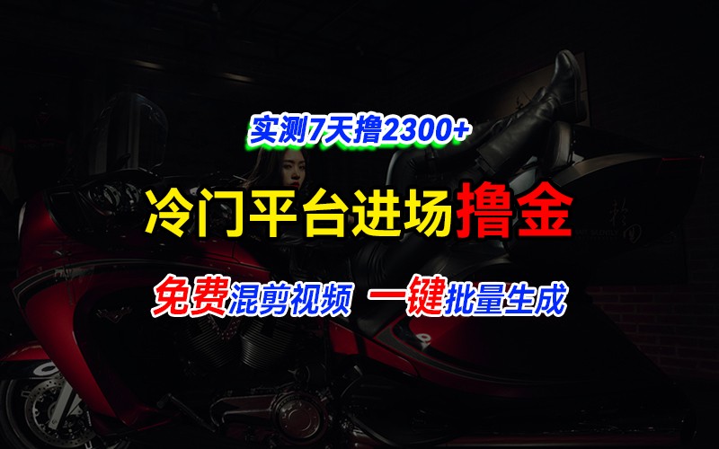 全新冷门平台vivo视频，快速免费进场搞米，通过混剪视频一键批量生成，实测7天撸2300+-鼎誉项目网