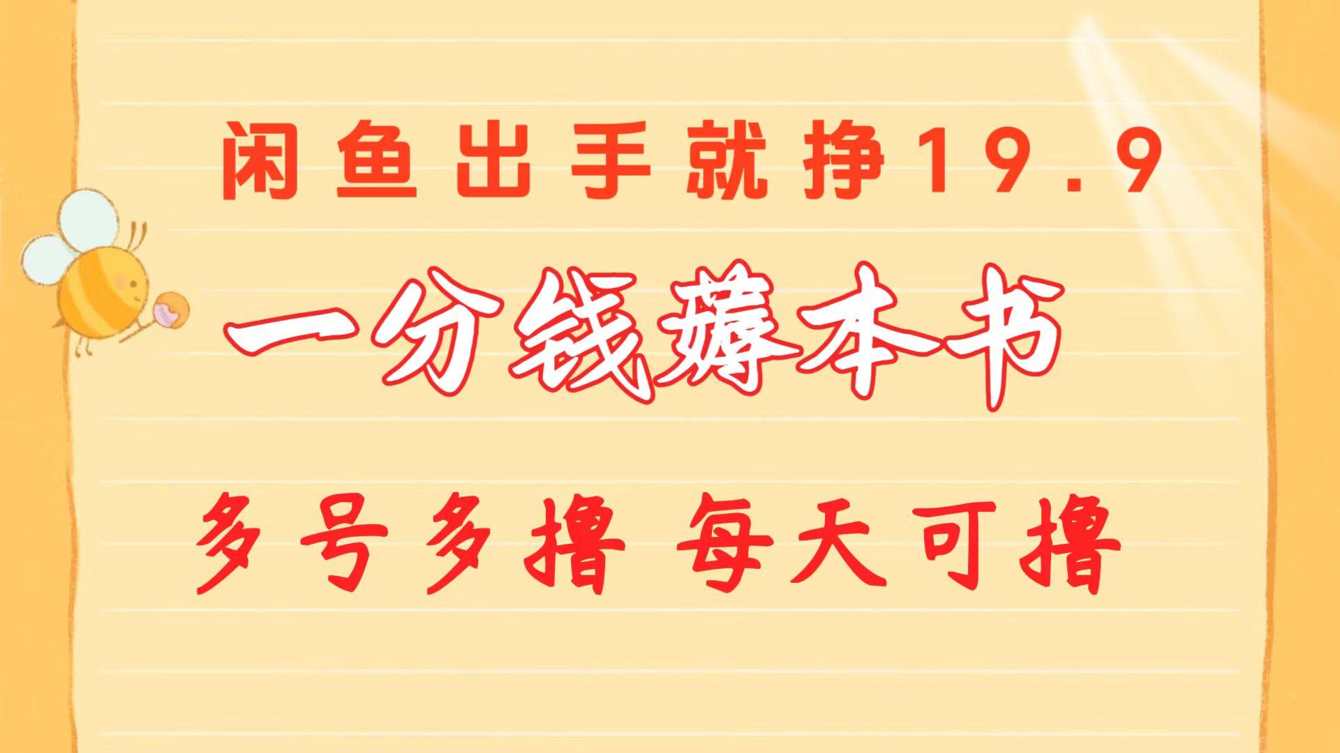 一分钱薅本书 闲鱼出售9.9-19.9不等 多号多撸  新手小白轻松上手-鼎誉项目网