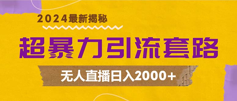 超暴力引流套路，无人直播日入2000+-鼎誉项目网