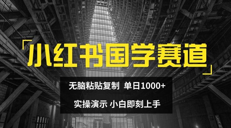 小红书国学赛道，无脑粘贴复制，单日1K，实操演示，小白即刻上手【揭秘】-鼎誉项目网
