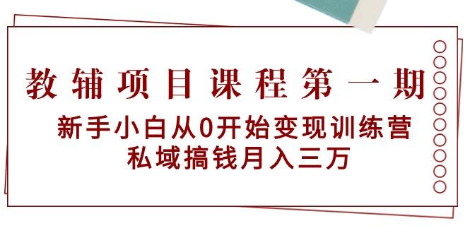 教辅项目课程第一期：新手小白从0开始变现训练营  私域搞钱月入三万-鼎誉项目网