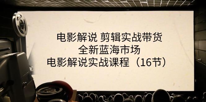 电影解说 剪辑实战带货全新蓝海市场，电影解说实战课程(16节-鼎誉项目网