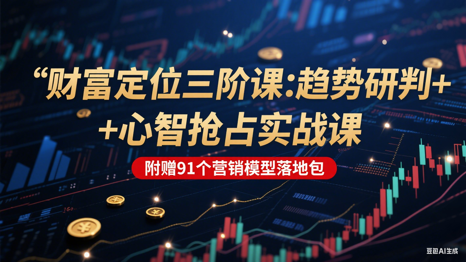 财富定位三阶：趋势研判 + 心智抢占实战课，附赠91个营销模型落地包-鼎誉项目网