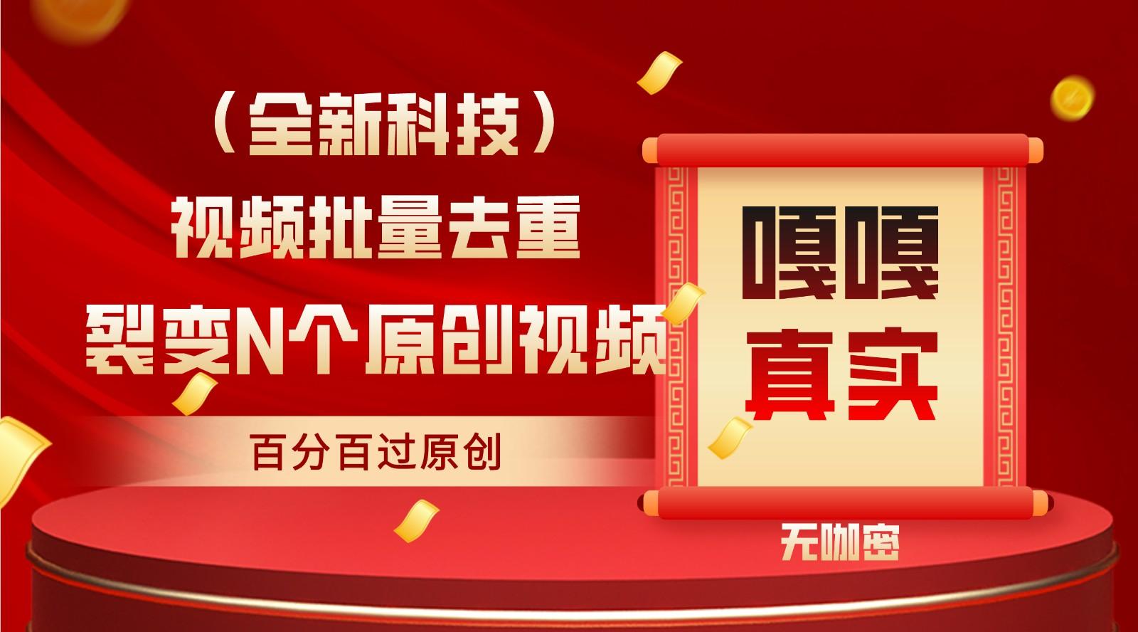 最新全自动去重技术，批量操作百分百过原创-鼎誉项目网