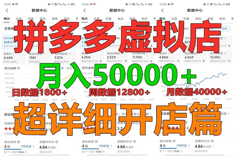 拼多多虚拟电商训练营月入40000+你也行，暴利稳定长久，副业首选-鼎誉项目网