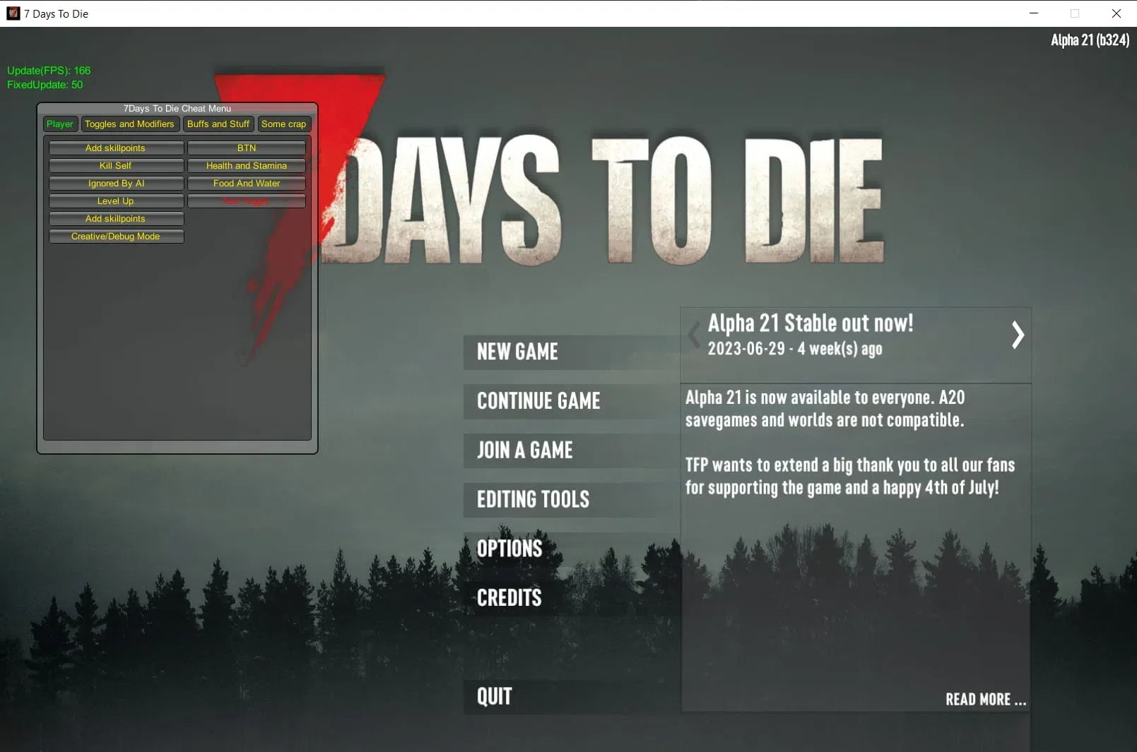 7 Days to Die 七日杀多功能修改器 v1.1.3.105 免费版-鼎誉项目网