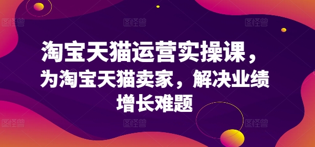 淘宝天猫运营实操课，为淘宝天猫卖家，解决业绩增长难题-鼎誉项目网