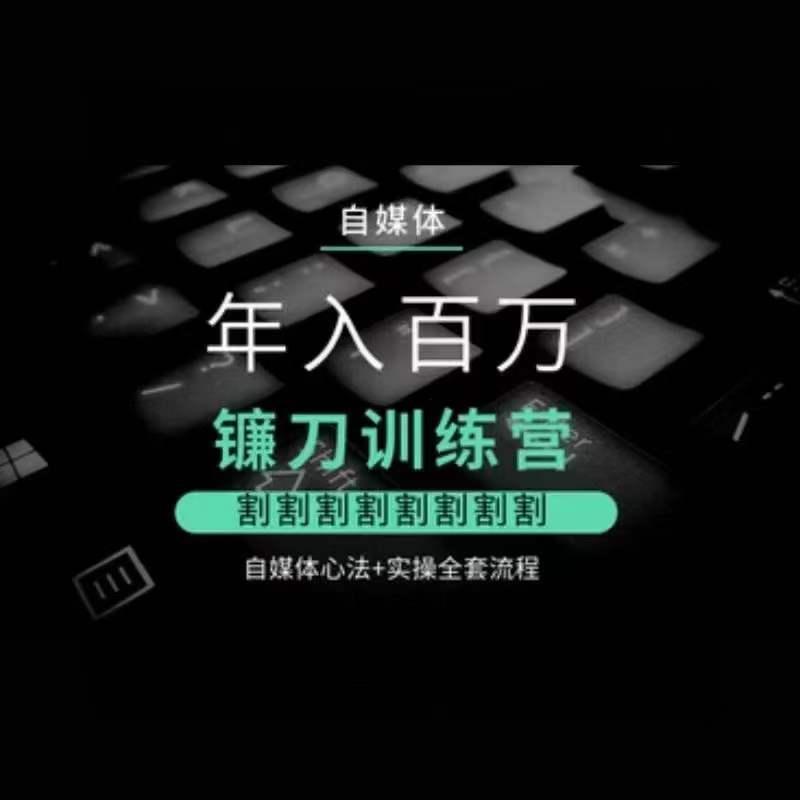 自媒体年入百万镰刀训练营,割割割割割割割割,自媒体心法+实操全套流程