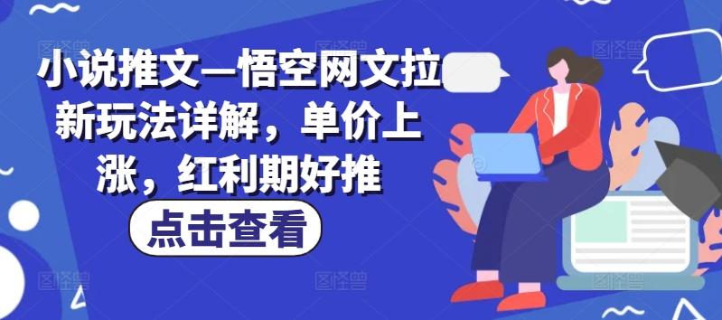 小说推文—悟空网文拉新玩法详解，单价上涨，红利期好推-鼎誉项目网