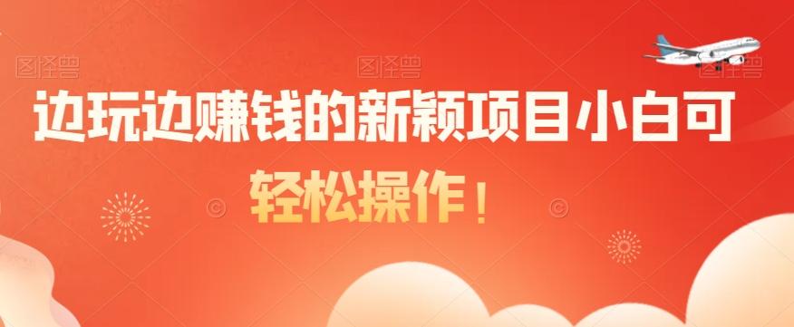 边玩边赚钱的新颖项目小白可轻松操作！-鼎誉项目网