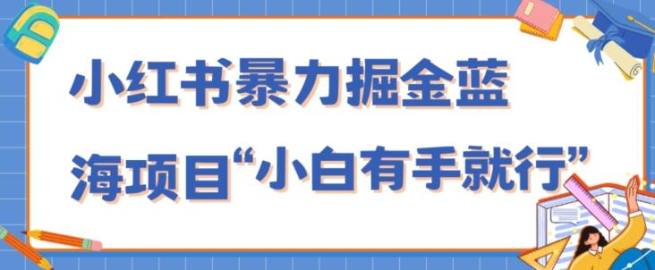 小红书暴力掘金蓝海项目，轻松日入1000+、小白有手就行（附新引流方法，不违规）-鼎誉项目网