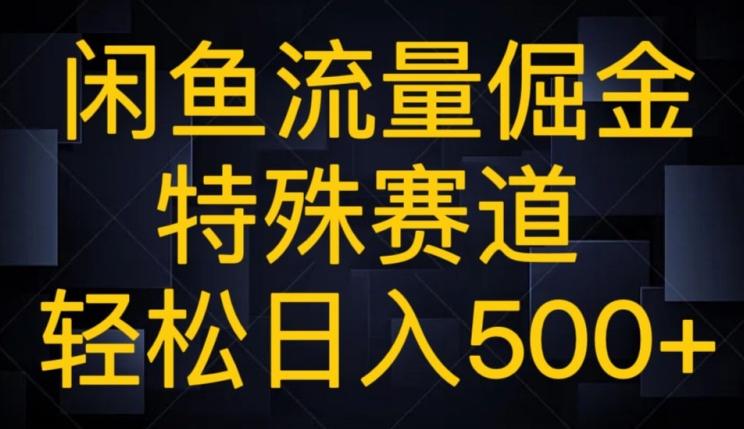 闲鱼流量倔金，特殊赛道，轻松日入500+-鼎誉项目网