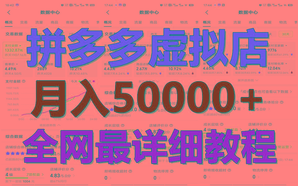 拼多多虚拟电商训练营月入50000+你也行，暴利稳定长久，副业首选-鼎誉项目网