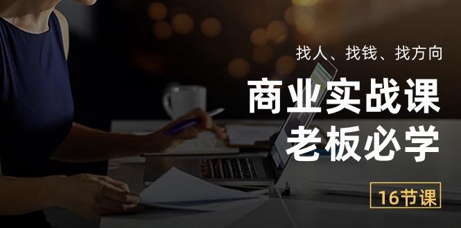 商业实战课【老板必学】：找人、找钱、找方向(16节课-鼎誉项目网